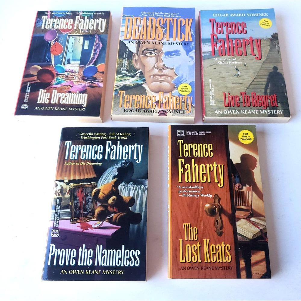 Terence Faherty Lot Of 5 Books Paperback. Mystery Owen Keane Series NOS